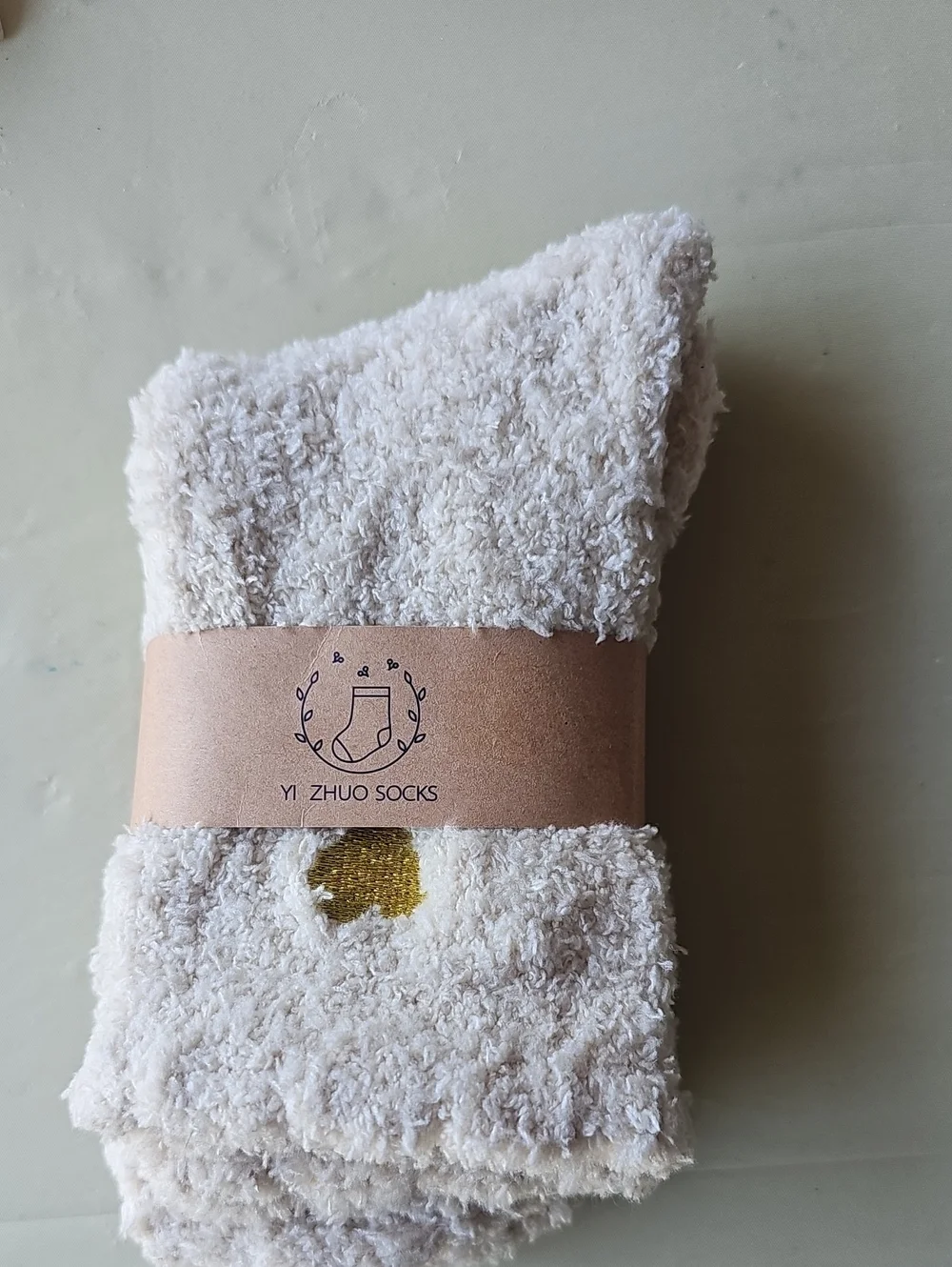 Women's Plush Cream Fuzzy Socks